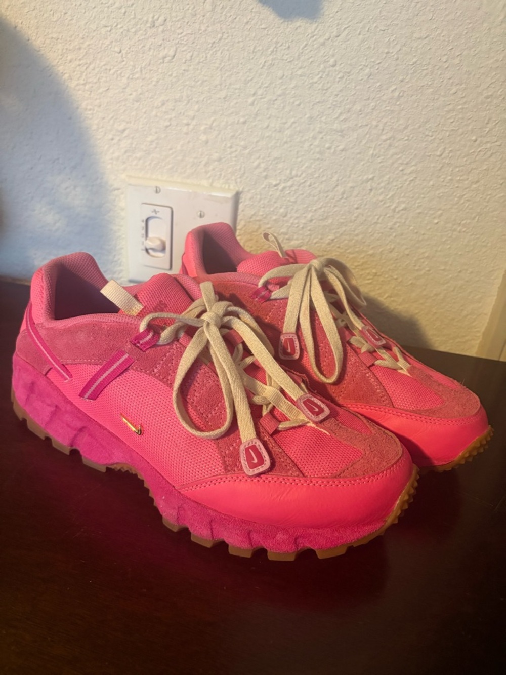 Jacquemus Women's Nike Pink Athletic Sneakers